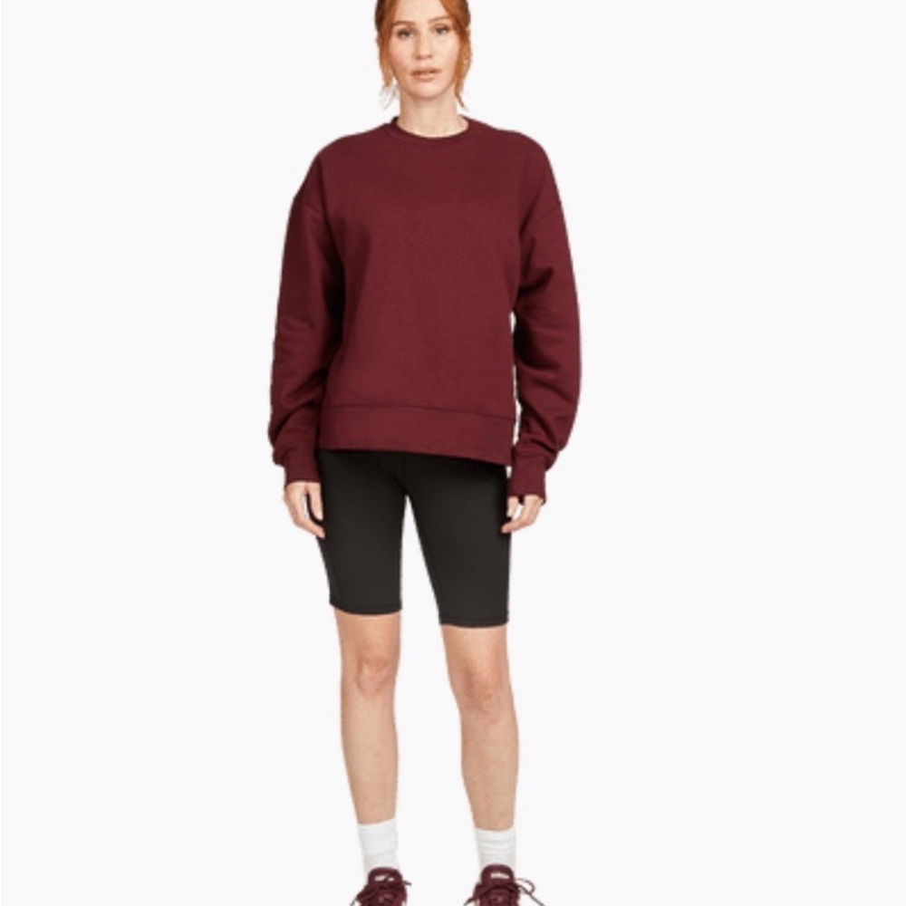 WeWoreWhat Oversized Crewneck Sweatshirt in Maroon (XL) NWOT